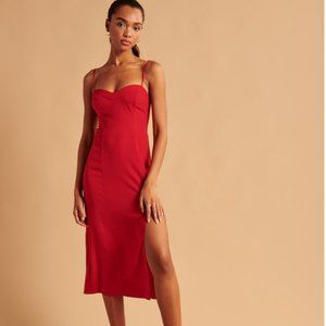 Abercrombie High-Slit Midaxi Dress (Size M)